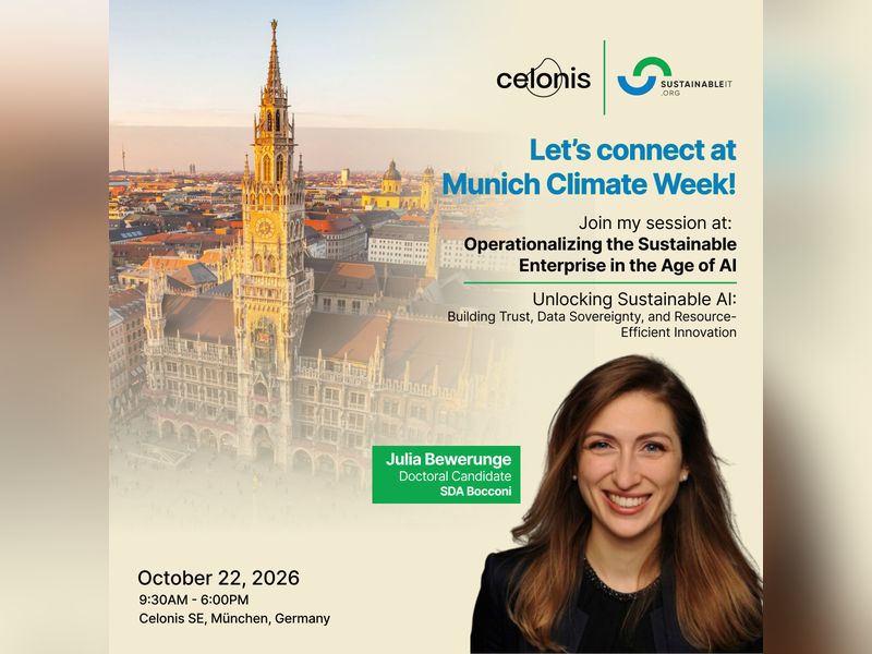 Ankündigung: Julia Bewerunge bei der Munich Climate Week in München